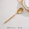 Conjunto de Talheres de Aço Inoxidável 304 com Diamante Redondo: Faca, Garfo e Colher, Padrão Martelo, Faca e Garfo para Bife Sólidos Espessados, Colher de Sobremesa, Garfo de Frutas