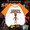Nueva camiseta de manga corta para niños de Suzys Restaurant para verano, raglán unisex de media manga