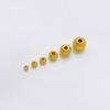 Cuentas de la suerte de color dorado antiguo, pequeñas cuentas de oro, cuentas redondas, espaciador, joyería artesanal, pulsera de hilo hecha a mano, collar, cuentas sueltas, espaciador.