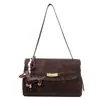 Maleta Retrô de Grande Capacidade para Mulheres Moda Casual Outono e Inverno 2025 Bolsa de Ombro Versátil de Alta Qualidade Bolsa de Axila