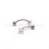 Clavo para ceja de titanio F136 barra doblada de diente interior cuadrada joyería para piercing de cuerpo de aleación de titanio G23 clavo para hueso de ceja