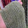 Zircônio verde oliva médio contas redondas lapidação angular 3MM Mini pequenas contas finas DIY corrente de clavícula pulseira roupas com contas