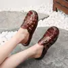 Zapatillas de Cristal con Tejido Hueco Antideslizantes Mules Planos Perezosos Punta Abierta Sandalias de Gel para Mujer Verano Uso Exterior