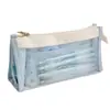 Bolsa de Lápices de Malla Transparente para Examen Casual Gran Capacidad Multicapa Almacenamiento de Papelería Caja Especial para Papelería Bolsa de Lápices para Estudiante de Secundaria