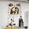 Campanilla de viento navideña de producto nuevo transfronteriza, campanilla de viento pintada de Navidad para atrapar el sol S