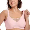 Lencería Plus Size de Comercio Exterior Ruso Transfronteriza, Minimizador de Busto Grande, Reducción de Senos Laterales, Sujetador Inalámbrico de Gelatina, Sujetador para Busto Grande