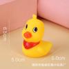 Pato amarillo de vinilo para jugar en el agua del baño de los niños, bebé pellizcable que hace sonido, juguetes de cerdito de dibujos animados más vendidos transfronterizos al por mayor