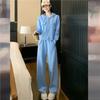 Conjunto Esportivo Casual Europeu para Mulheres Outono 2025 Novo Visual Emagrecedor e Design Rejuvenescedor Cardigã Moletom e Calça de Moletom Conjunto de Duas Peças