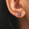Novos brincos coloridos de strass ultra-fada, deslumbrantemente bonitos e sofisticados, brincos de aço titânio com zircônia brilhante, joias femininas por atacado