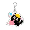 Lindo Llavero de Acrílico Gato Luo Xiaohei Transfronterizo, Colgante Pequeño Gato Negro, Decoración para Mochila, Llavero Personalizado al por Mayor