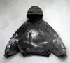 Moletom com capuz e punhos canelados, estilo cross-border, moletom unisex de inverno para a rua, peça versátil