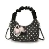 Exquisita Bolsa de Mano Nube de Lunares para Mujer, Nueva Bolsa Tipo Empanada Estilo Coreano 2026, Versátil, Moderna, Dulce, Bolso de Hombro Cruzado