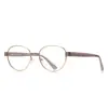 Nuevas Gafas Originales Anti-Luz Azul para Mujer 3179 Montura Redonda de Metal Lentes Planos Gafas Protectoras para Celebridades de Internet Transfronterizo en Stock