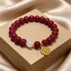 Nova Pulseira Esmaltada Estilo Chinês Tendência Nacional Pulseira com Pingente Coelho de Jade Riqueza e Tesouro Ano de Nascimento Ponto Turístico Mais Vendido Fonte de Mercadorias para Transmissão ao Vivo