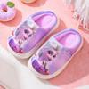 Pantuflas de Algodón para Niña Princesa Elsa Invierno Nuevo Estilo Pantuflas de Felpa para Niños Suela Suave Antideslizantes Zapatos de Algodón para Interior