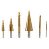 Juego de Brocas Escalonadas de Ranura Recta Transfronterizo Titanio Plateado Tres Piezas Broca Pagoda Juego Británico de Cinco Piezas Broca Pagoda Métrica de Seis Piezas