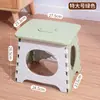 Taburete plegable de plástico para uso doméstico, resistente y duradero, taburete pequeño para niños, silla apilable portátil nueva, personalizable