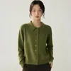 Suéter cárdigan de punto holgado con sentido de diseño, reductor de edad, nuevo diseño Otoño/Invierno 2026 para mujer, prenda exterior, top