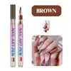 Caneta Graffiti para Nail Art de Novo Produto Transfronteiriça, Caneta de Pintura, Caneta de Contorno para Unhas, Caneta de Flor, Caneta de Cola de Óleo, Caneta de Linha de Gancho, Três em Um Fácil de Colorir