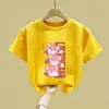 Ropa de Verano de Algodón Puro de Manga Corta para Niñas Estilo 2026 para Niños Medianos y Grandes, Camisetas, Tops, Playeras de Verano Frescos y Lindos