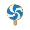 Parches bordados de caramelo de dibujos animados originales transfronterizos, parches de tela autoadhesivos para decoración de ropa infantil, reparación, bordado de toallas y accesorios de bordado