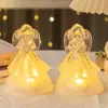 Transfronteiriço Novo LED Luminoso Anjinho Plástico Imitação Cristal Anjo Enfeites Decoração de Natal Anjo Luz Noturna