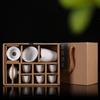 Caja de Regalo Juego de Té Kung Fu de Cerámica Hogar Oficina Porcelana Blanca de Dehua Tazón Cubierto Taza de Té Juego Completo con Logotipo Grabado