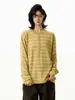 Camiseta chic de estilo coreano, rosa a rayas, de manga larga, protectora del sol, unisex, corte holgado y relajado, perfecta como capa exterior para el verano o para usar en ambientes con aire acondicionado