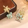 Colección de Pendientes Vintage Retro de Gama Alta, Estilo Pequeña Fragancia, Lujo Accesible y Sentido de Gama Alta, Pinzas para Orejas de Segunda Mano Marcadas, Pendientes al por Mayor