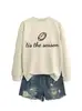 Es la temporada sudadera de otoño e invierno deportiva para mujer, a la moda, única, versátil, Amazon eBay sitio independiente