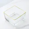 Mesa de centro da sala de estar bandeja para lanches de chá bandeja para lanches bandeja para lanches prato quadrado bandeja para lanches prato de frutas dividido tigela de vidro casa
