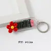 Reloj Colgante Pequeño Transparente Lindo de Dibujos Animados Colgante de Llavero Mini Portátil Reloj Electrónico Digital Silencioso para Estudiante