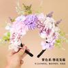 Festival do Meio Outono Grampo de Cabelo Florido Kit de Material para Adorno de Cabeça Acessórios Artesanais DIY Faixa de Cabelo com Flores de Seda Faixa de Cabelo com Flores Presente Venda por Atacado