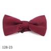 Pajarita para Hombre, Boda, Novio, Padrino de Boda, Borgoña, Padrinos de Boda, Traje Negro, Pajarita Negra de Doble Capa