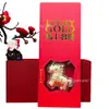 2026 Deseo de Princesa de Riqueza Llavero de Oro Puro 999 Caja de Regalo Set Bolsa de Paz y Alegría Dorada Decoración Colgante