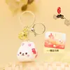 Festival de Mediados de Otoño Conejo de Bendición Regalo Llavero Luminoso Colgante Pequeño Accesorios de Joyería Colgante Pequeño Exquisito Iluminación Gradiente