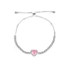 Pulsera de Corazón de Diamante de Color Nuevo Producto 2025 Exquisita Pulsera de Moda Ins Accesible Lujo Joyería de Gama Alta Venta al por Mayor