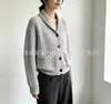 Cárdigan de punto trenzado estilo retro europeo y americano transfronterizo para mujer, nueva colección otoño e invierno 2026, top de chaqueta de punto estilo casual