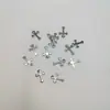 Colgante de Candado Corazón con Ojal Hueco de Acero Inoxidable Moda Japonesa y Coreana Collar de Acero de Titanio Aretes Accesorios para Joyería DIY