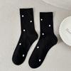 Calcetines de Mujer Estilo Japonés Primavera y Verano Delgados Lunares Media Caña Calcetines de Malla Transpirables Borde Enrollado Calcetines Slouch Venta al por Mayor