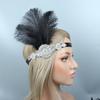 Diadema Lowosaiwor Gran Gatsby Diadema Años 20 Tocado de Plumas de Mascarada
