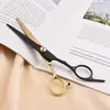 Tijeras de Belleza Transfronterizas Tijeras para Aseo de Mascotas Tijeras de Peluquería Herramientas Set de Punta Curva para Recorte de Pelo de Perro Tijeras de Diente Plano Suministros para el Cuidado del Cabello