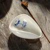 Colher de Chá Cerâmica Chá Cerâmica Caixa de Chá Porcelana Azul e Branca Pá de Chá Apreciação do Chá Colher de Chá Conjunto de Chá Kung Fu Acessórios para Cerimônia do Chá