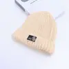 Toucas de inverno para bebês estilo japonês e coreano, com etiqueta para meninas, gorros de tricô para outono, gorros de tricô infantis, gorros para meninos