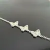 Joyería de Estilo Étnico Hecha a Mano Plata Imitación Miao Pulsera DIY Base Portadora Vacía Adornos para Incrustar Recorte Mariposa Pequeña Corazón Adornos de Mano