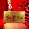 Oro Puro 999 Aleación Conmemorativa Feliz Cumpleaños Billete de Oro Princesa Fortuna Barra de Oro Sobre Rojo Promoción de Transmisión en Vivo