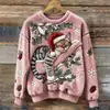 Nueva sudadera de franela para mujer con estampado digital 3D navideño, sitio web independiente transfronterizo Amazon, otoño/invierno 2026