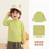 Camiseta básica de medio cuello Kaka Panda para niños, ropa de invierno para niños, camiseta de manga larga de invierno para niñas, top de otoño e invierno para bebé