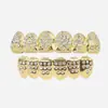 Adornos Dentales Dorados de Diamante Completo Transfronterizos para Hombres Color de Carta de Póker Forma de Brackets Cuadrado Rojo Ciruela Forma de A Personalizados Hip-Hop