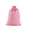 Bolsa de lino personalizada de fábrica con cordón, bolsa de embalaje para regalo de Navidad, bolsa de lino con texto en inglés "Play Jewelry Bag" personalizada